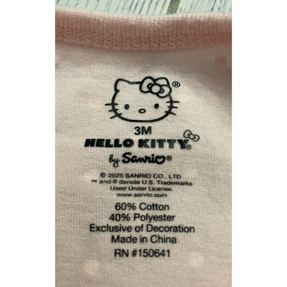 Four Hello Kitty Baby Girl Onesies Bodysuits, Size 0-6 months - Picture 5 of 11